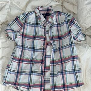 Ralph Lauren Red and Blue Button Down Shirt